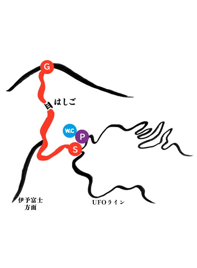 寒風山ハイキングコースマップ