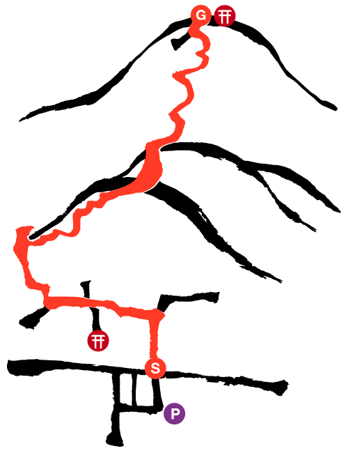妙見山ハイキングコースマップ