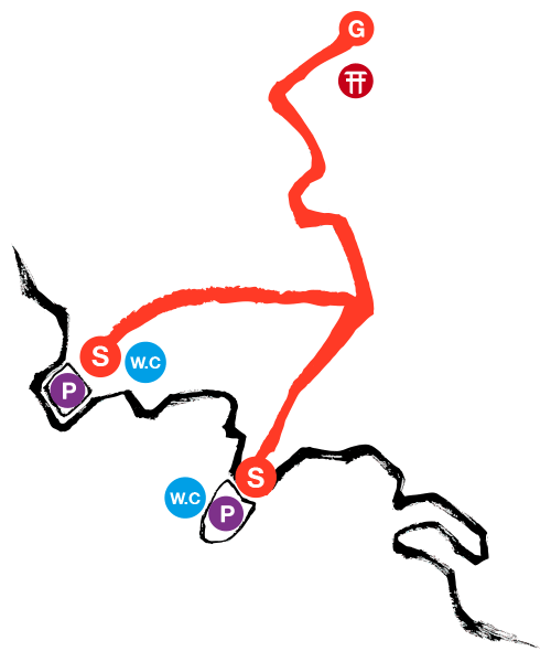篠山ハイキングコースマップ