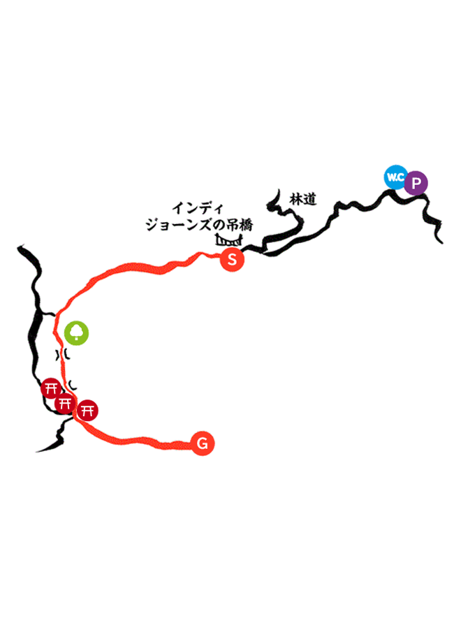 手箱山ハイキングコースマップ